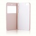 iPhone 6 / 6s İki Renkli Standlı Yan Kapaklı Kılıf Gold-Beyaz