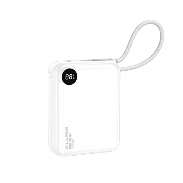 Allme BT014B HoldOne 10000 mAh Dahili Kablolu Powerbank - Beyaz… Allme BT014B HoldOne 10000 mAh Dahili Kablolu Powerbank - Beyaz…