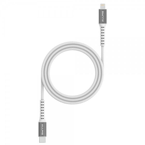 Allme DK3ATLG 27W Type-C to Lightning Örgü Desen Şarj Kablosu - Beyaz… Allme DK3ATLG 27W Type-C to Lightning Örgü Desen Şarj Kablosu - Beyaz…