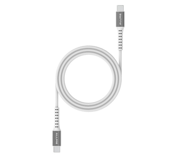 Allme DK3ATTG 45W Type-C to Type-C Örgü Desen Şarj Kablosu - Beyaz&hellip;