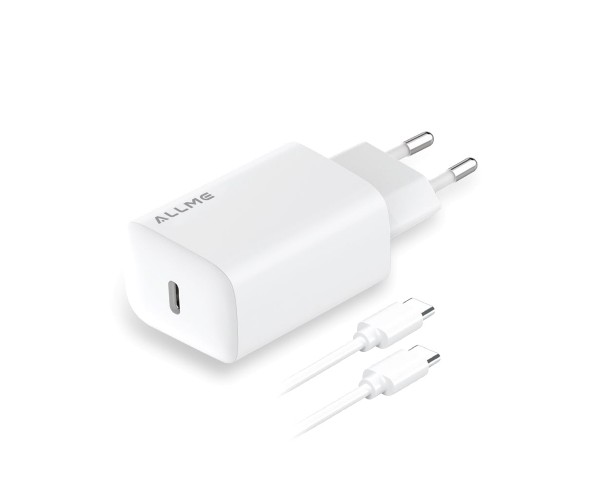 Allme SS30TTB 30W SuperFast PD Adaptör + 3A Type-C to Type-C Kablo Ş&hellip;
