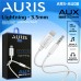 Auris AU08 Lightning to 3.5mm 1m AUX Kablo Auris AU08 Lightning to 3.5mm 1m AUX Kablo
