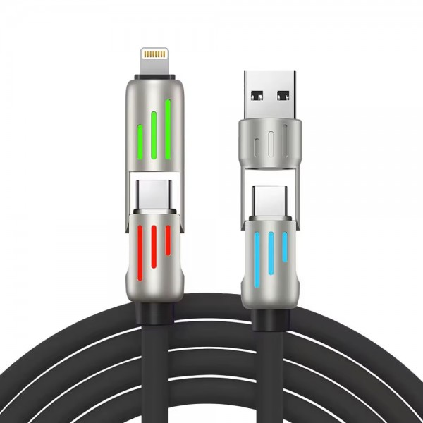 Auris CB270 4in1 USB Type-C Lightning 1.2m 4in1 RGB Hızlı Şarj Kablosu… Auris CB270 4in1 USB Type-C Lightning 1.2m 4in1 RGB Hızlı Şarj Kablosu…