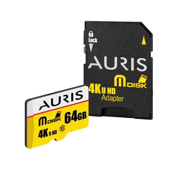 Auris TF01 Micro SD 64GB 4K Ultra HD Adaptörlü Hafıza Kartı…