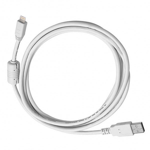 Auris Turbo Lightning USB Data ve Şarj Kablosu 1.5Mt Beyaz (Ferrit Fi…