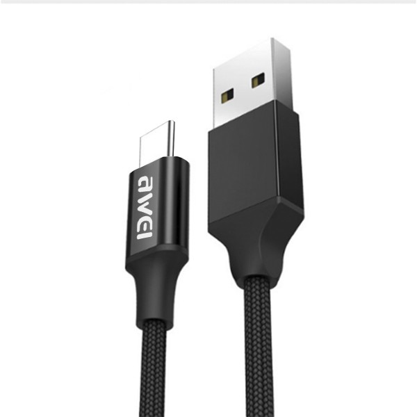 Awei Micro USB Hızlı Şarj ve USB Kablo Kırılmaz 1Mt CL-50 Siyah…