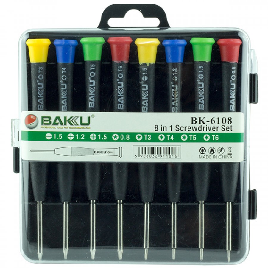 Baku BK-6108 8li Hassas Tornavida Seti Baku BK-6108 8li Hassas Tornavida Seti