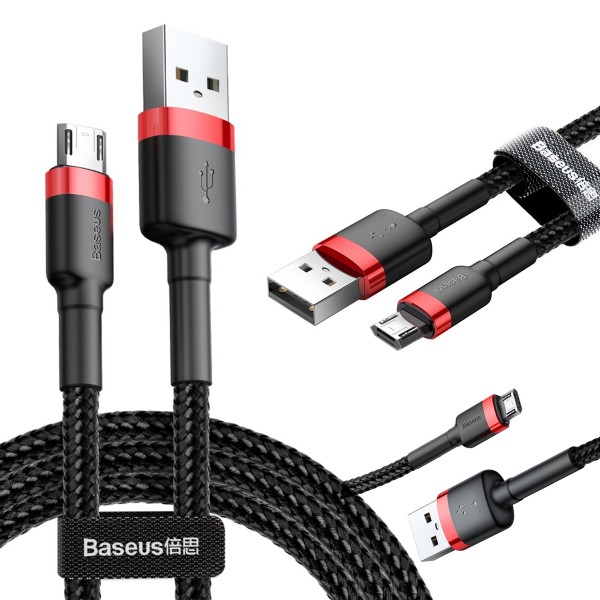 Baseus Cafule Micro USB Şarj ve Data Kablosu 2.4A 50cm CAMKLF-A…