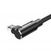 Baseus Mvp Elbow L Tip Micro USB Şarj ve Data Kablosu 2mt 1.5A Siyah CAMMVP-B01