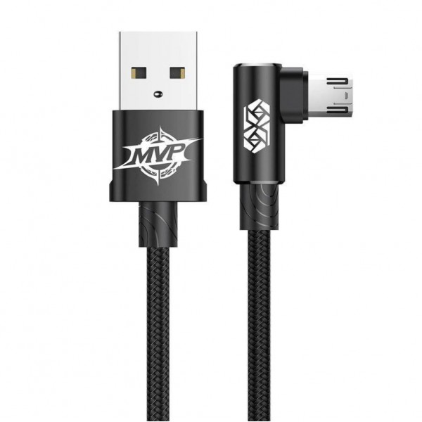 Baseus Mvp Elbow L Tip Micro USB Şarj ve Data Kablosu 2mt 1.5A Siyah …