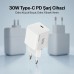 Bix BX1P32G GaN 30W Type-C PD Hızlı Şarj Cihazı ve 1.2m 3A Type-C Kablo Set Bix BX1P32G GaN 30W Type-C PD Hızlı Şarj Cihazı ve 1.2m 3A Type-C Kablo Set