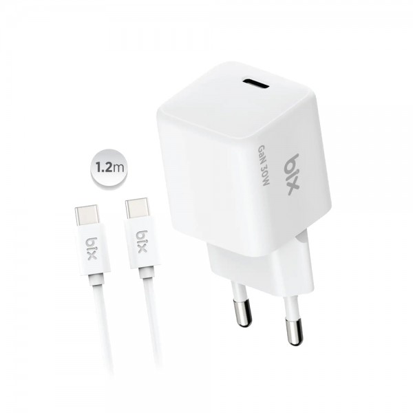 Bix BX1P32G GaN 30W Type-C PD Hızlı Şarj Cihazı ve 1.2m 3A Type-C Kabl&hellip;