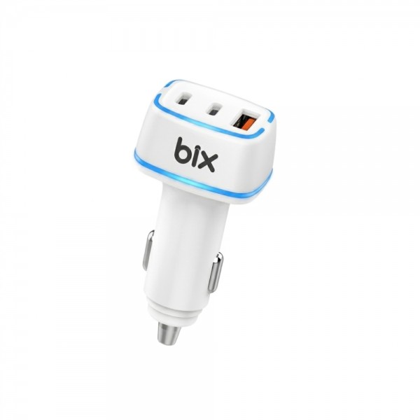 Bix BXACP82W 82.5W 3 Port 2x Type-C ve USB-A Araç İçi Hızlı Şarj Ada… Bix BXACP82W 82.5W 3 Port 2x Type-C ve USB-A Araç İçi Hızlı Şarj Ada…