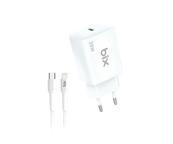 Bix BXL22W 20W USB-C Hızlı Şarj Adaptörü ve 5A Type-C to Lightnin&hellip;