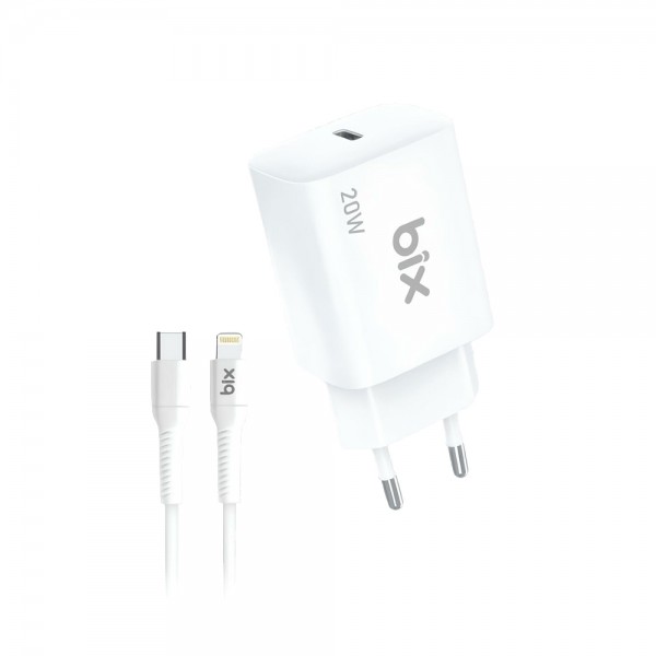 Bix BXL22W 20W USB-C Hızlı Şarj Adaptörü ve 5A Type-C to Lightning 1m&hellip;