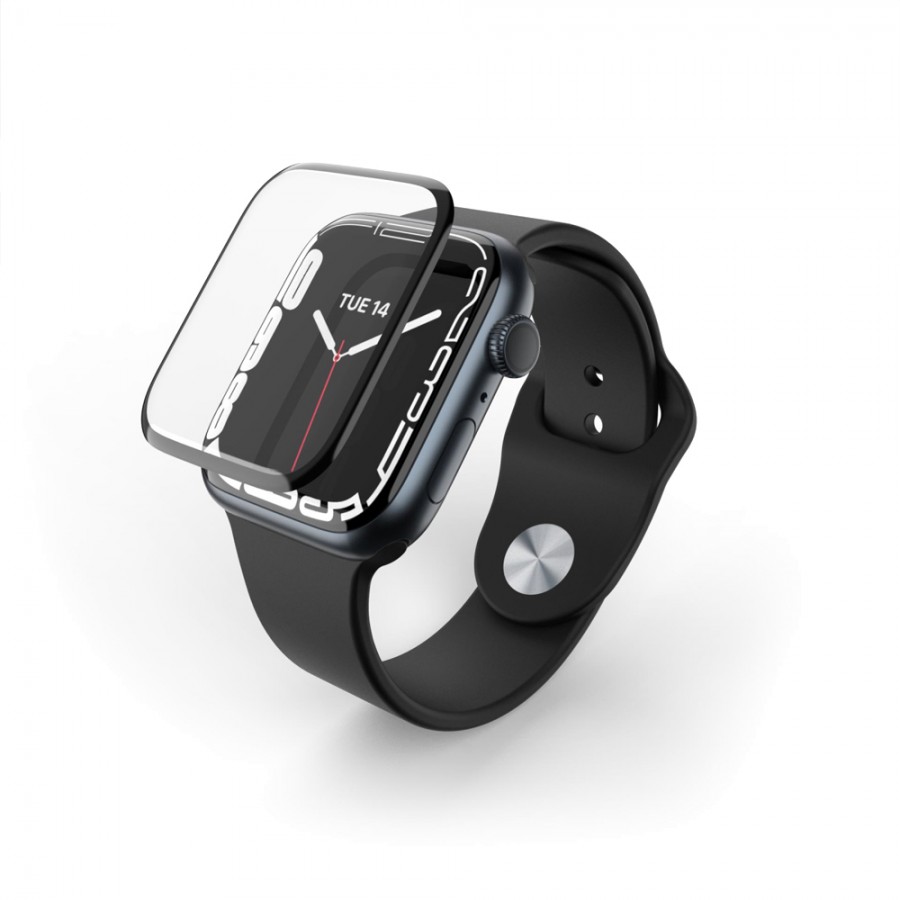 Bufalo Apple Watch 45mm Ekran Koruyucu 3D Kavisli PMMA Nano Siyah Çerçeve Bufalo Apple Watch 45mm Ekran Koruyucu 3D Kavisli PMMA Nano Siyah Çerçeve