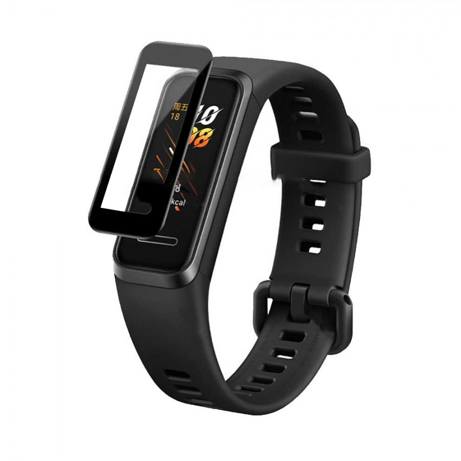 Bufalo Huawei Band 4 Ekran Koruyucu 3D Kavisli PMMA Nano Siyah Çerçeve
