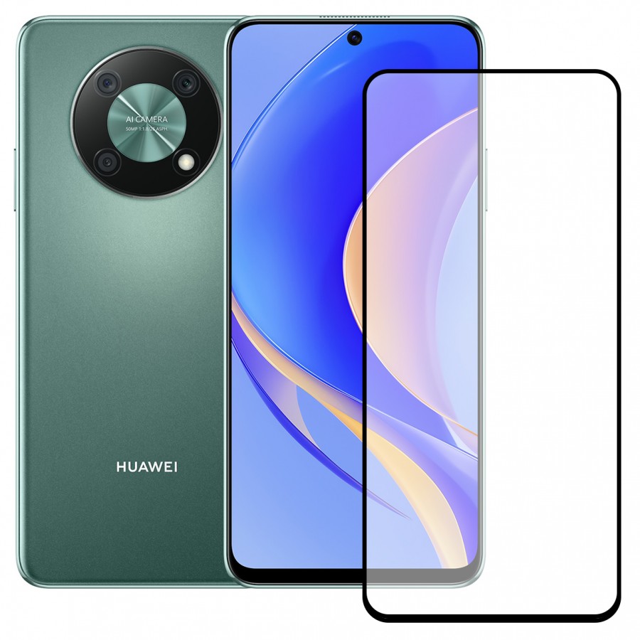Bufalo Huawei Nova Y90 Ekran Koruyucu 5D Temperli Cam Siyah