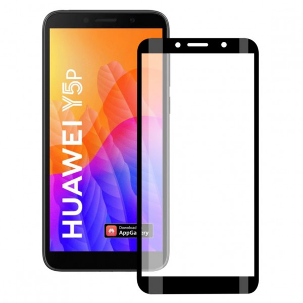 Bufalo Huawei Y5p Ekran Koruyucu 5D Temperli Cam Siyah