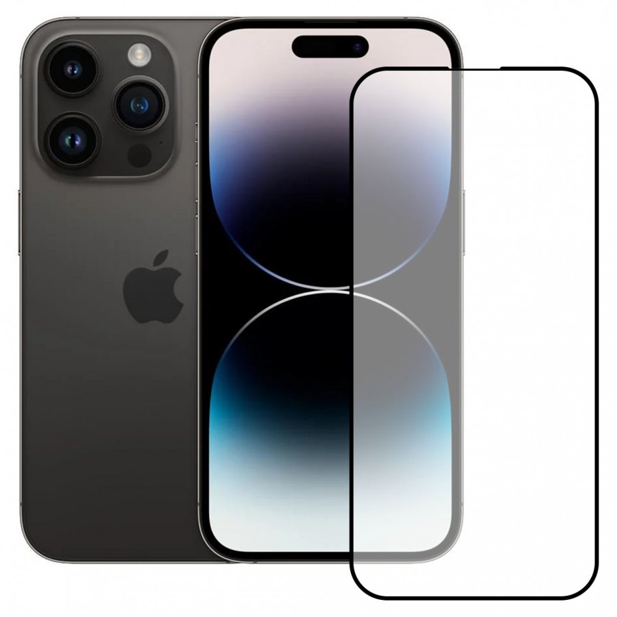 Bufalo iPhone 14 Pro Ekran Koruyucu 9D Temperli Cam - Siyah
