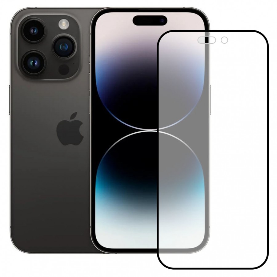 Bufalo iPhone 14 Pro Ekran Koruyucu Seramik Mat Nano 9D Tam Kaplama Siyah