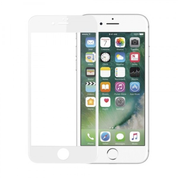 Bufalo iPhone 6/6s Ekran Koruyucu 5D Temperli Cam Beyaz…