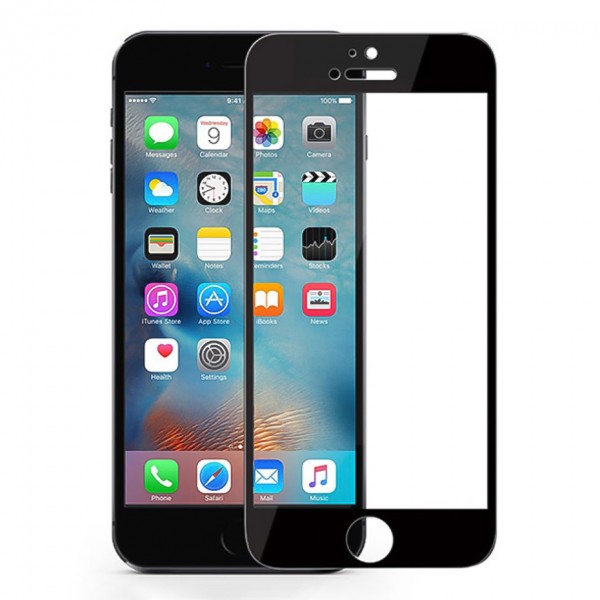 Bufalo iPhone 6-6s Metal Kenarlı Cam Ekran Koruyucu Siyah …