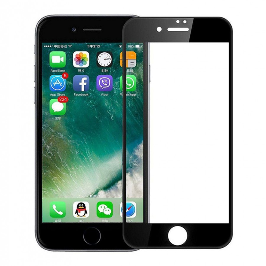 Bufalo iPhone 6 Plus / 6S Plus Ekran Koruyucu 9D Temperli Cam - Siyah