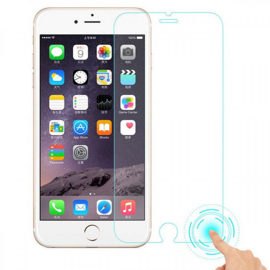 Bufalo iPhone 6 Plus - 6s Plus Geri Tuşlu Cam Ekran Koruyucu