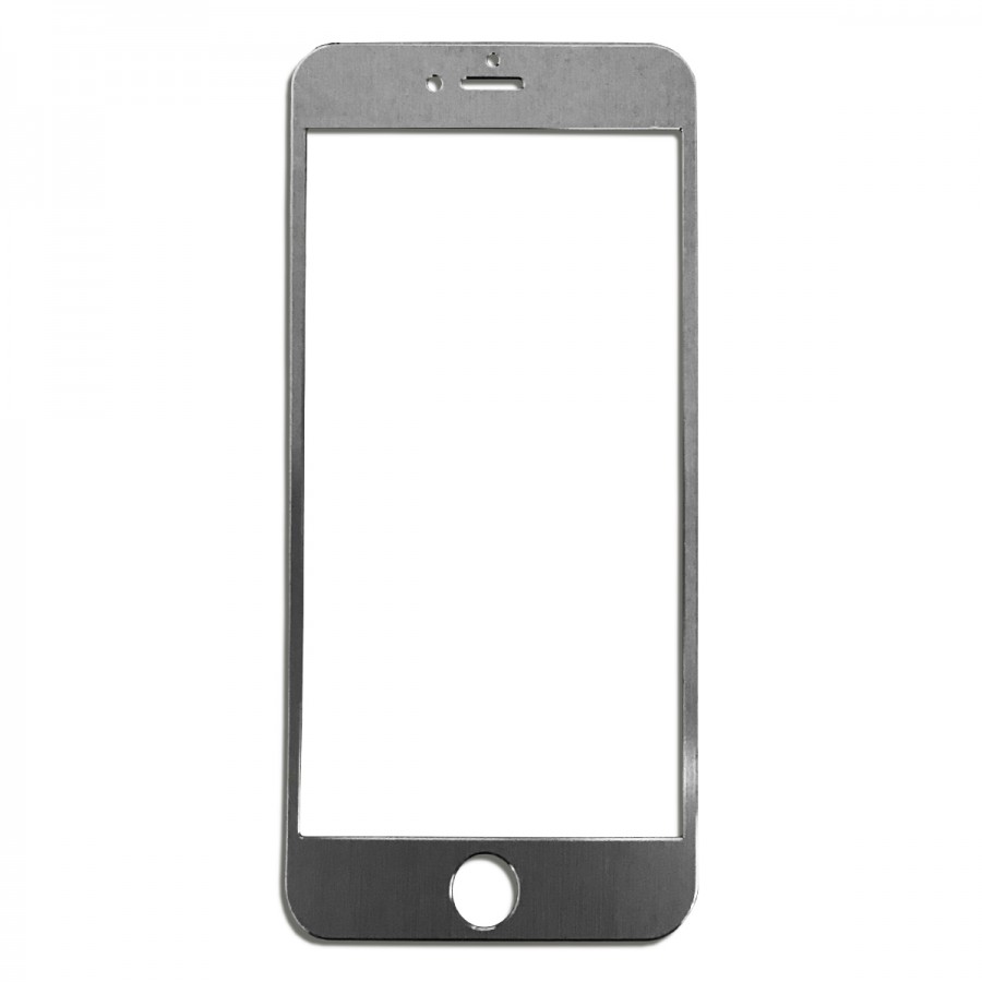 Bufalo iPhone 6 Plus Metal Kenarlı Cam Ekran Koruyucu Gri