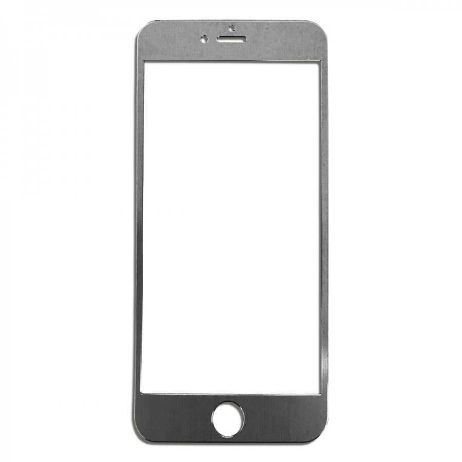 Bufalo iPhone 6 Plus Metal Kenarlı Cam Ekran Koruyucu Gri