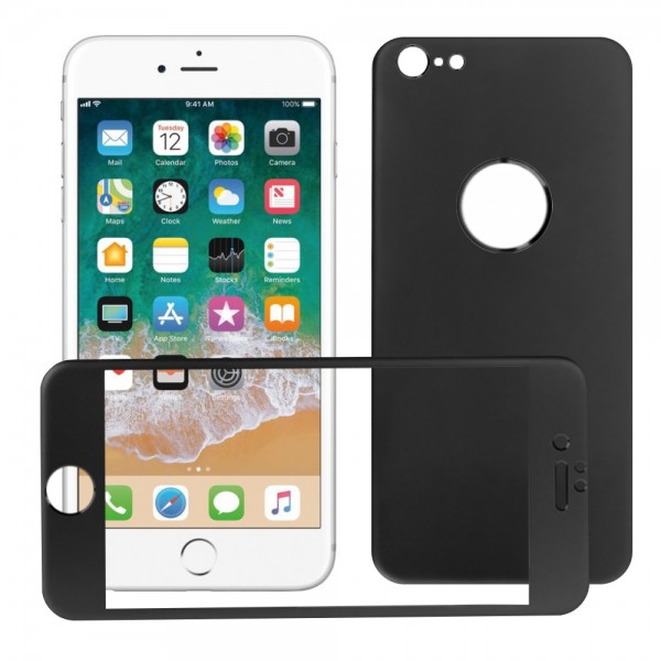 Bufalo iPhone 6 Plus Metal Kenarlı ÖN+ARKA Cam Ekran Koruyucu Siyah …
