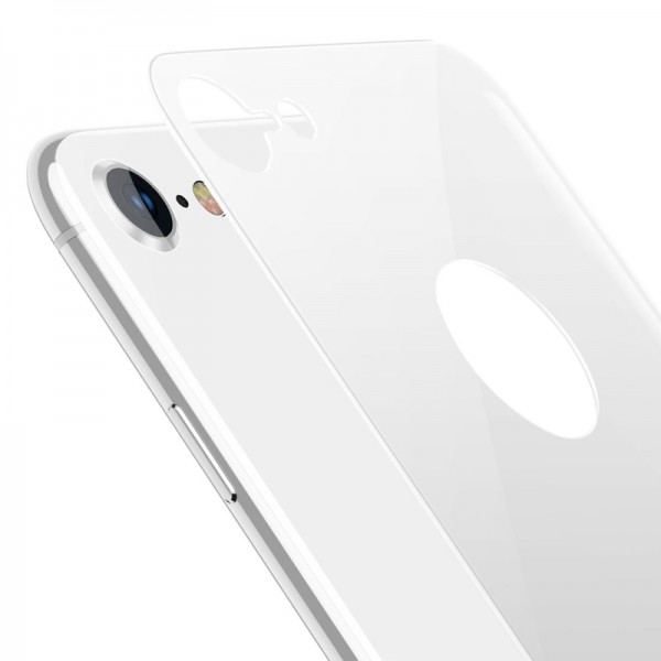 Bufalo iPhone 7/8 Kavisli 4D ARKA GÖVDE Cam Koruyucu Beyaz…