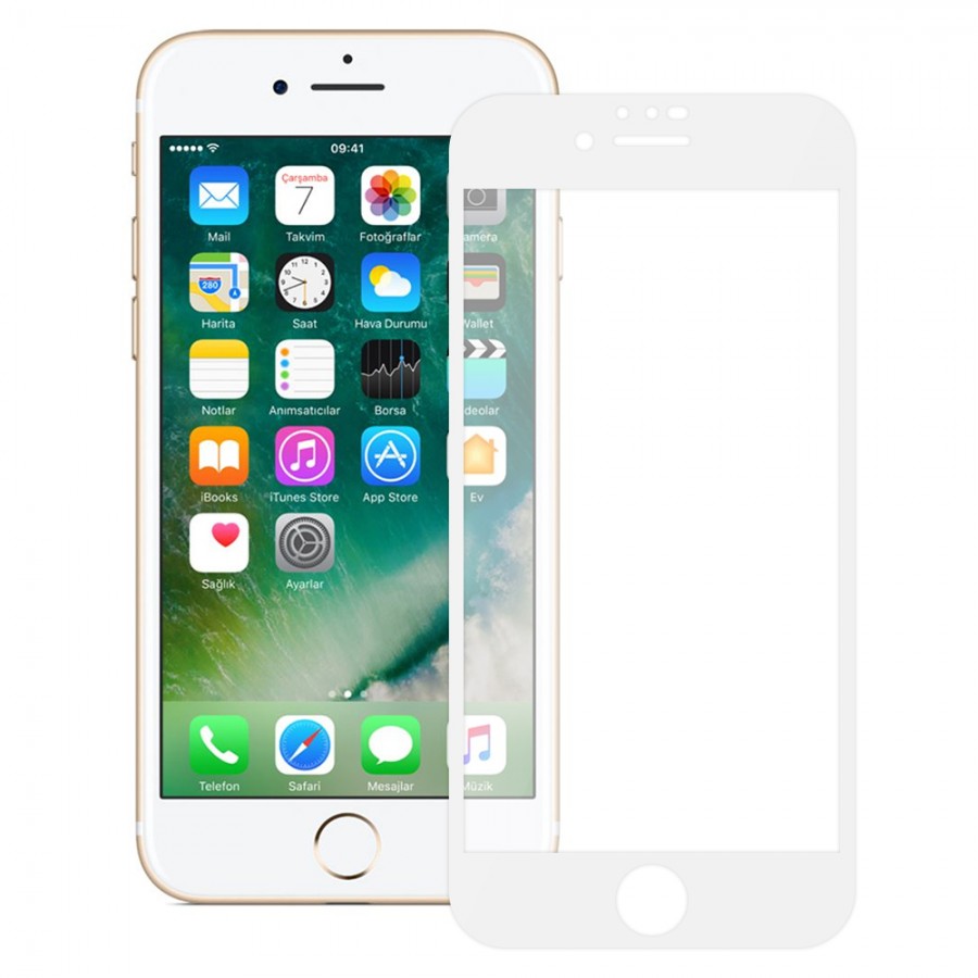 Bufalo iPhone 7 / iPhone 8 ESD Anti Static Cam Ekran Koruyucu Beyaz