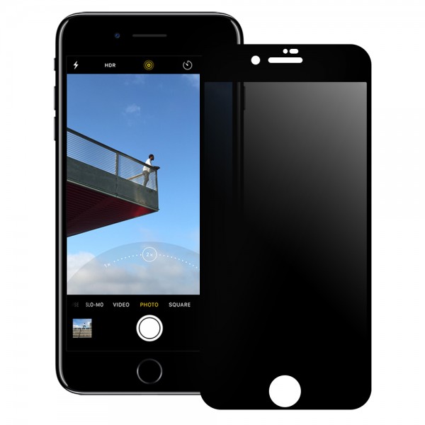 Bufalo iPhone 7 Plus / iPhone 8 Plus ESD Anti Static Hayalet Privacy Cam Ekran Koruyucu Siyah