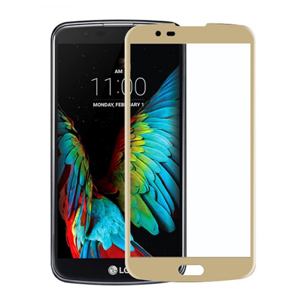 Bufalo LG K10 Kavisli 3D Cam Ekran Koruyucu Gold…