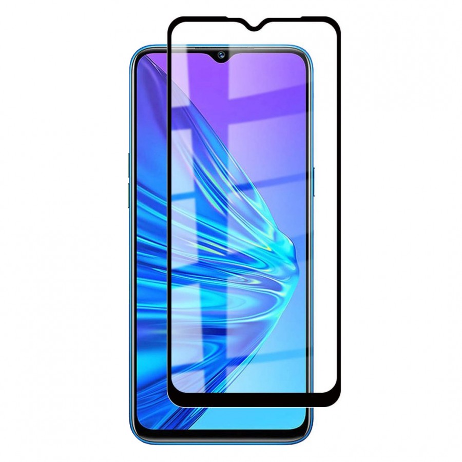 Bufalo Realme 5i / 6i / C3 / C3i Ekran Koruyucu 5D Temperli Cam Siyah