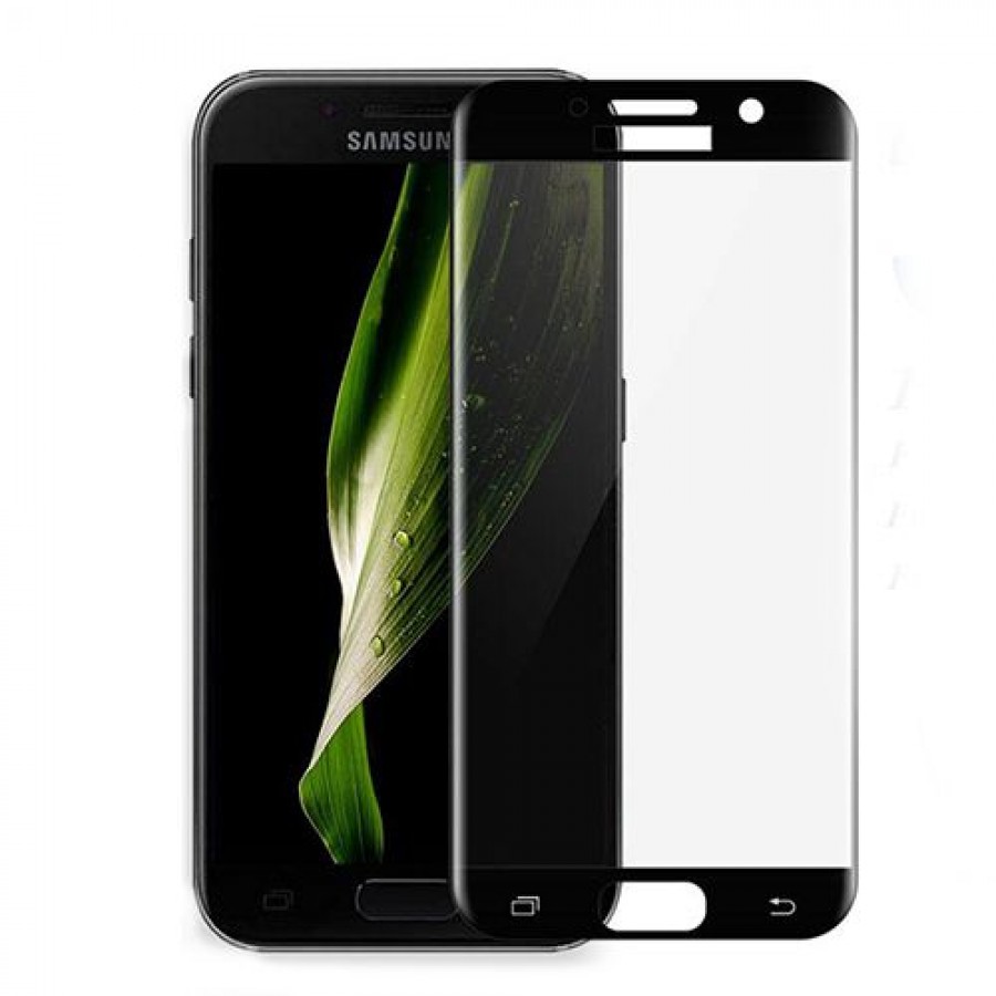 Bufalo Samsung A7 2017 (A720) Kavisli 4D Cam Ekran Koruyucu Siyah