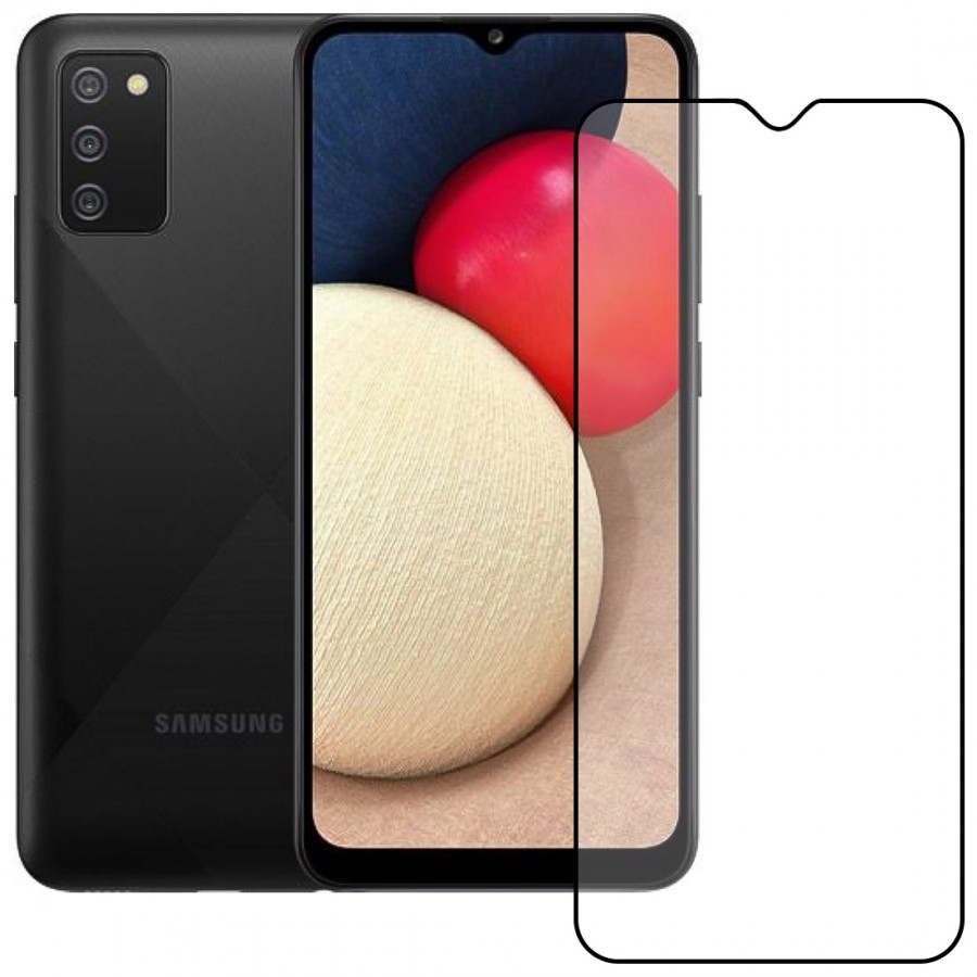 Bufalo Samsung Galaxy A02s Ekran Koruyucu 9D Temperli Cam - Siyah