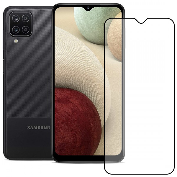 Bufalo Samsung Galaxy A12 Ekran Koruyucu 9D Temperli Cam - Siyah…