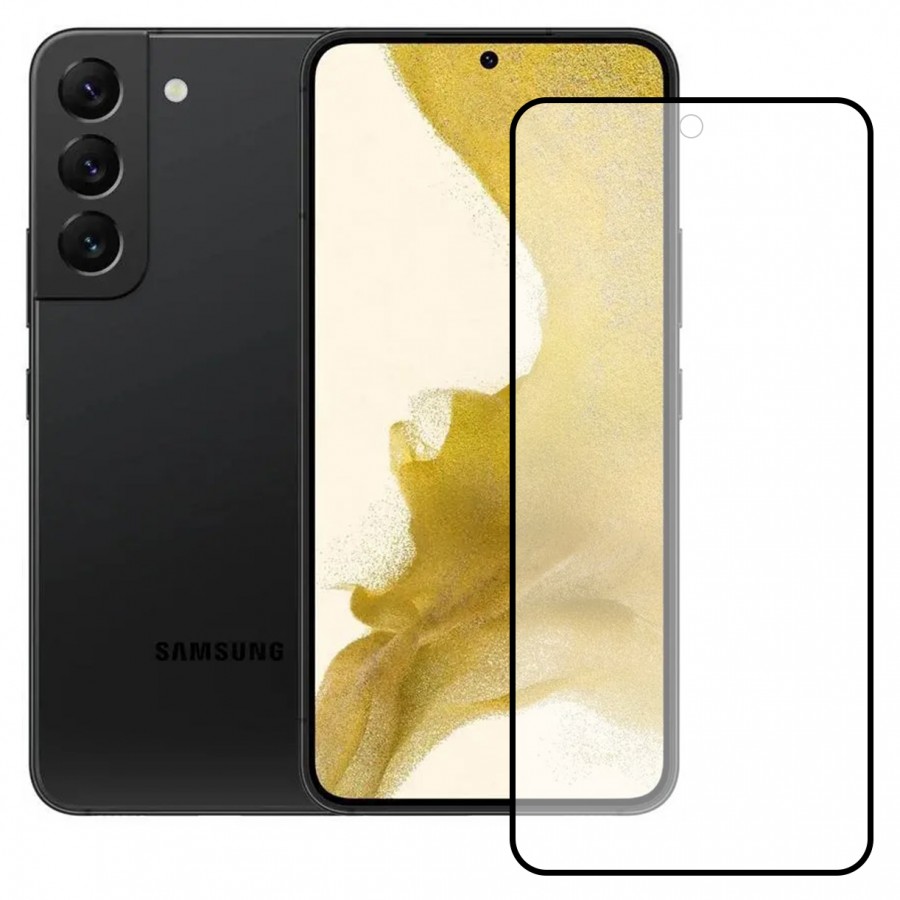 Bufalo Samsung Galaxy S22 Ekran Koruyucu Seramik Mat Nano 9D Tam Kaplama Siyah