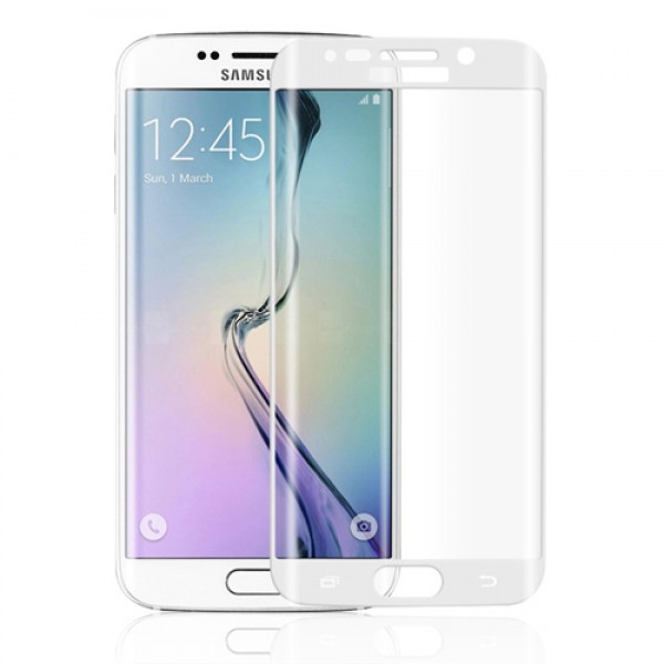 Bufalo Samsung S6 EDGE Plus (G928) Kavisli 3D Cam Ekran Koruyucu Beyaz