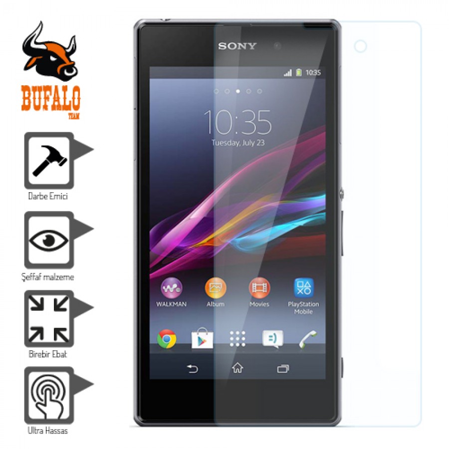 Bufalo Sony Xperia Z1 L39H Darbe Emici Ekran Koruyucu