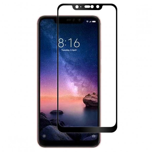 Bufalo Xiaomi Mi 8 Lite Ekran Koruyucu 5D Temperli Cam Siyah