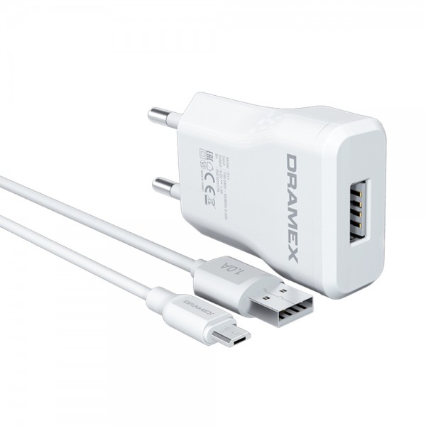 Dramex D11M Şarj Aleti Micro USB Kablolu Set 1.0A… Dramex D11M Şarj Aleti Micro USB Kablolu Set 1.0A…
