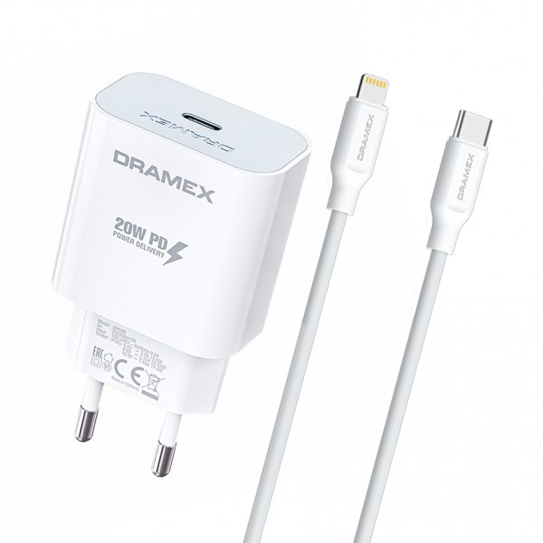Dramex DPD20L Valence Type-C to Lightning Kablolu 20W PD Hızlı Şarj…