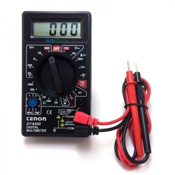 DT-830D Dijital Ölçü Aleti Avometre Akım Voltaj Direnç Ölçer Mu…