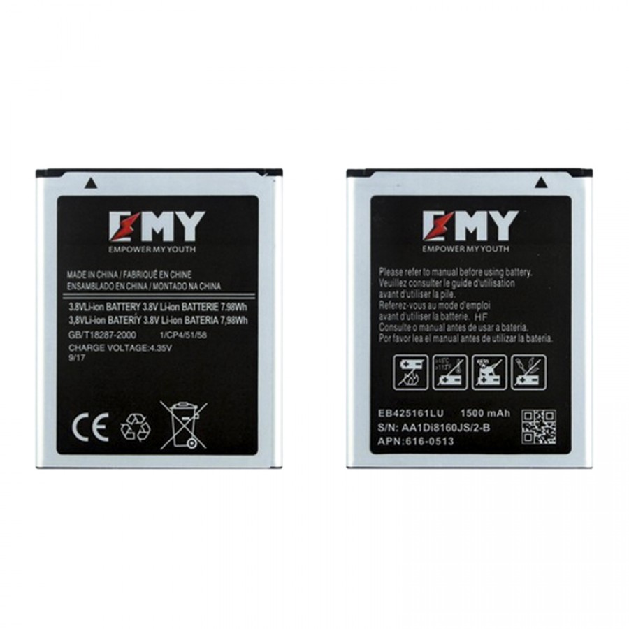EMY Samsung Galaxy S3 Mini I8190 / J1 Mini J105 Batarya 1500 mAh