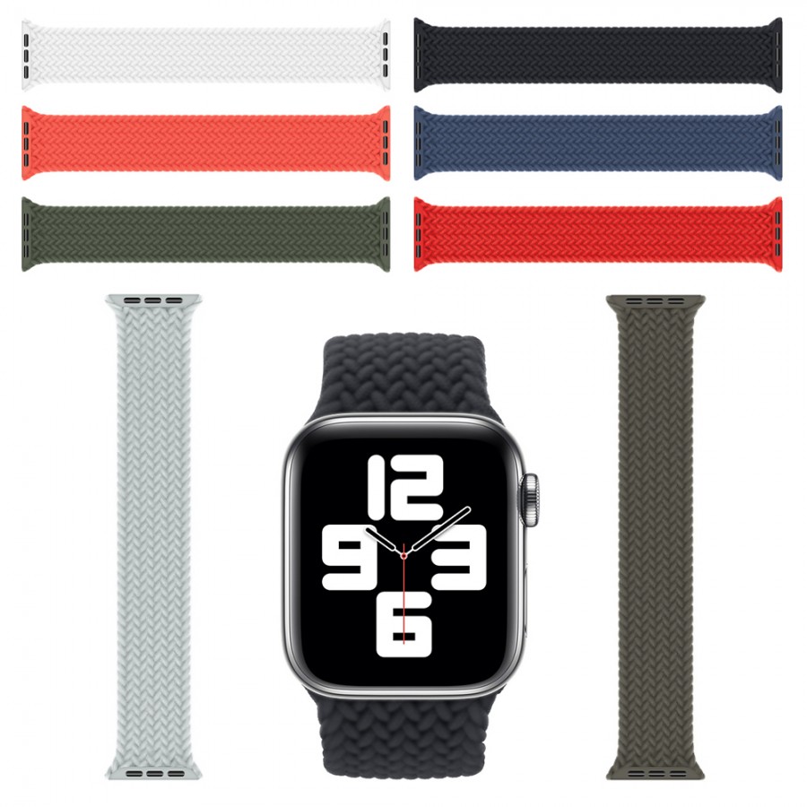 FitCase Apple Watch 38 40 41 mm Uyumlu Örgü Solo Loop Silikon Kordon FitCase Apple Watch 38 40 41 mm Uyumlu Örgü Solo Loop Silikon Kordon
