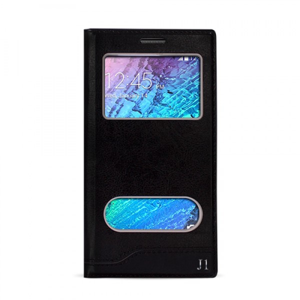 FitCase Dolce Galaxy J1 (J100) Gizli Mıknatıslı Pencereli Kılıf S…